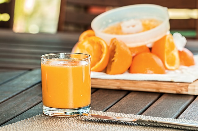 Fresh squeezed orange juice. 