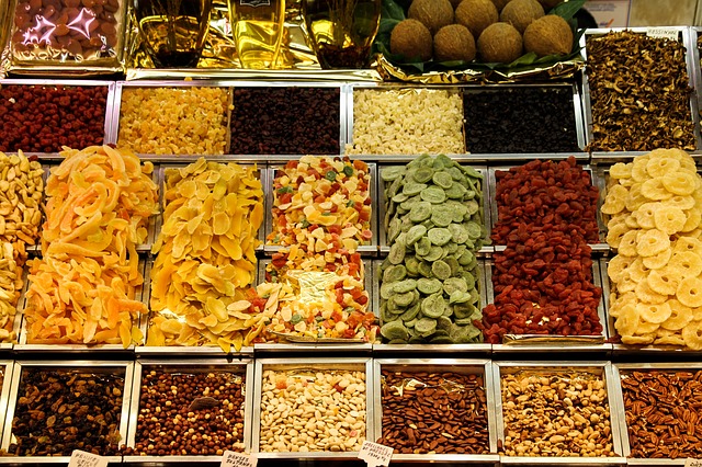 Wide Selection of Dried Fruits, which look healthy but truly are not. 
