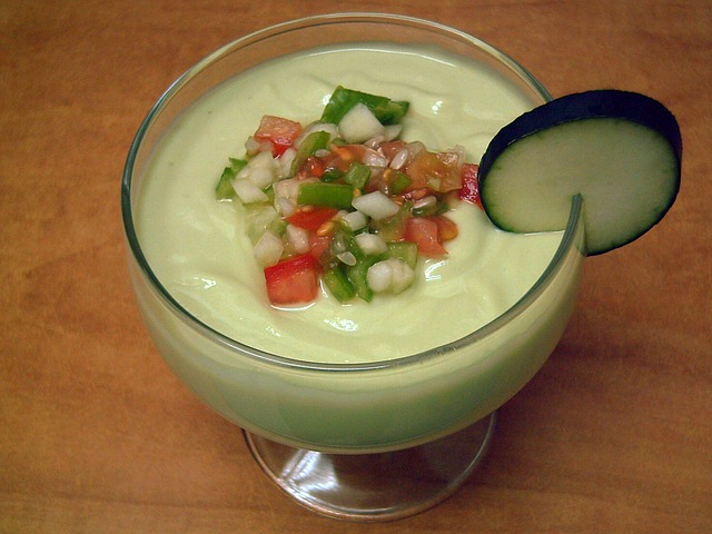 Chilled Cucumber Soup good for staying hydrated.