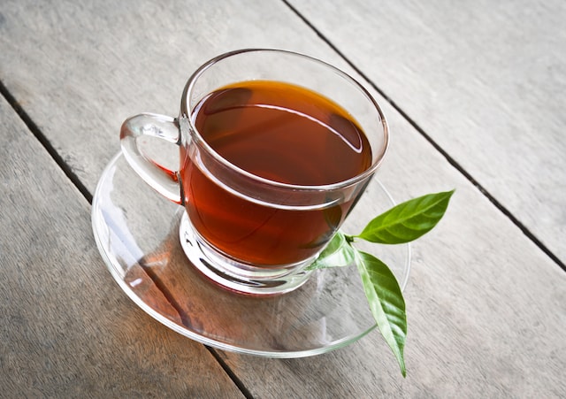 A cup of herbal tea.