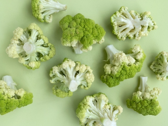 various florets of broccoli, a food great for relieving stress. 
