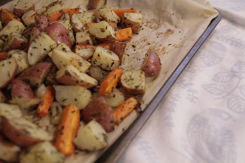 patatas cocidas con verduras